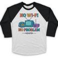 No Wi-Fi No Problem – Retro Dial Up Tech Nostalgia Premium Tri-Blend Baseball Raglan Shirt
