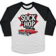 Nostalgia 1950s Sock Hop Dance Baseball Raglan Shirt