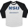 NSU No Such University High School Graduation Baseball Raglan Shirt