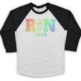 Nurse Graduation Shirt RN Est 2018 Rainbow Tshirt Baseball Raglan Shirt