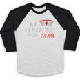Nurse Nursing School Graduation Est 2018 Shirt Baseball Raglan Shirt