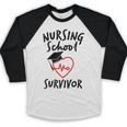 Nursing School Survivor Women Graduation RN Gift Shirt Baseball Raglan Shirt