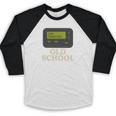 Old School 90s Pager Retro Nostalgia Vintage Tech Gen Baseball Raglan Shirt
