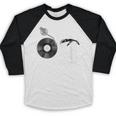 Old School Dad OG Hip Hop Head Vinyl Retro 80s90s Nostalgia Baseball Raglan Shirt