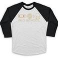 Old School Music Evolution Tape CD Retro Nostalgia Baseball Raglan Shirt