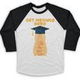 Orange Tabby Cat Graduation Distressed Shirt For Grads For Men Women Girls Kids Baseball Raglan Shirt