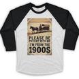 Be Patient With Me I'm From The 1900s Birthday Retirement Baseball Raglan Shirt Be Patient With Me I'm From The 1900s Birthday Retirement Baseball Raglan Shirt