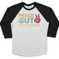 Peace Out 6th Grade Graduation Last Day Of School Baseball Raglan Shirt