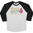 Peace Out 8th Grade Graduation Last Day Of School Baseball Raglan Shirt
