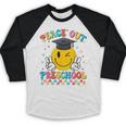Peace Out Preschool Graduation Last Day Teachers Boys Girls Baseball Raglan Shirt