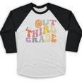 Peace Out Third 3rd Grade Graduation Graduate Class Of 2025 Baseball Raglan Shirt