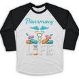 Pharmacy Life Pharmacist Chemist Student PharmD Graduation Baseball Raglan Shirt