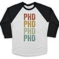 PHD Graduation Doctorate Baseball Raglan Shirt