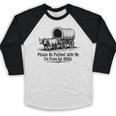 Please Be Patient With Me I'm From The 1900s Oxen And Wagon Premium Baseball Raglan Shirt