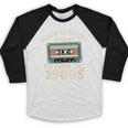Please Patient I'm From The 1900s Retro Cassette Humor Baseball Raglan Shirt
