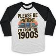 Please Be Patient I'm From The 1900s Retro Computer Premium Baseball Raglan Shirt