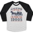 Please Be Patient With Me I'm From The 1900s Retro Nostalgic Baseball Raglan Shirt