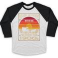 Please Be Patient I'm From The 1900s Sunset Vintage Wagon Premium Baseball Raglan Shirt