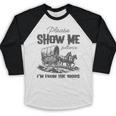 Please Show Me Patience I'm From The 1900s Vintage Horse Premium Baseball Raglan Shirt