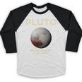 Pluto Never Forget 1930-2006 Planet Space Science Nostalgia Premium Tri-Blend Baseball Raglan Shirt