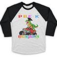 Pre k Graduation 2025 Pre-k Kindergarten Graduate Dinosaur Premium Tri-Blend Baseball Raglan Shirt