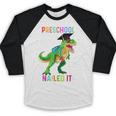 Preschool Graduation Class Of 2022 Graduate Dinosaur Kids Baseball Raglan Shirt