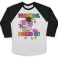 Preschool Nailed It Flossing Unicorn Graduation Shirt Baseball Raglan Shirt
