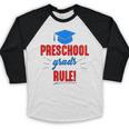 Preschooler Graduation Grad Cap Preschool Grads Rule Baseball Raglan Shirt