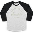 Promoted To Senior Est 2025 High School College Graduation Premium Baseball Raglan Shirt