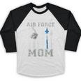 Proud Air Force Mom US Air Force Graduation Mom Baseball Raglan Shirt