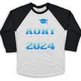 Proud Aunt Of Two 2024 Graduate Class 2024 Graduation Family Baseball Raglan Shirt