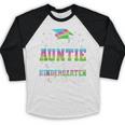 Proud Auntie Of Kindergarten Graduate 2024 Graduation Auntie Baseball Raglan Shirt