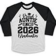 Proud Auntie Of Two 2026 Graduates Graduation Baseball Raglan Shirt