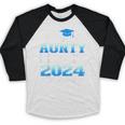 Proud Aunty Of 2024 College Graduate Family 24 Graduation Baseball Raglan Shirt
