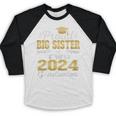 Proud Big Sister Of Two 2024 Graduate Class 2024 Graduation Premium Baseball Raglan Shirt