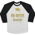 Proud Big Sister Of Two 2025 Graduates Graduation Family Baseball Raglan Shirt