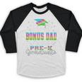 Proud Bonus Dad Of PreK School Graduate 2024 Graduation Premium Baseball Raglan Shirt