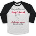 Proud Boyfriend Of 2018 Graduate Dabbing Graduation Baseball Raglan Shirt
