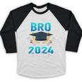 Proud Brother Of Two 2024 Graduates Twin Family Graduation Baseball Raglan Shirt