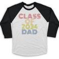 Proud Dad Of A Class Of 2034 Graduate Senior Graduation Baseball Raglan Shirt