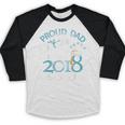 Proud Dad Of Two 2018 Graduates Twin Dads Graduation Baseball Raglan Shirt