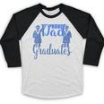 Proud Dad Of Two 2019 Graduates Twin Papa Graduation Baseball Raglan Shirt
