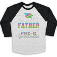 Proud Father Of PreK School Graduate 2024 Graduation Father Premium Baseball Raglan Shirt