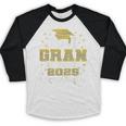 Proud Gran Of Three 2025 Graduates Graduation Family Baseball Raglan Shirt