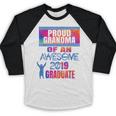 Proud Grandma Of A 2019 Graduate Senior Class Graduation Baseball Raglan Shirt