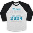 Proud Little Brother Of 5th Grade Graduate 2024 Graduation Premium Baseball Raglan Shirt