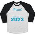 Proud Mama Of 2023 Class Master Graduate Family Graduation Baseball Raglan Shirt