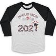 Proud Mom Of A 2021 Graduate Leopard Print Graduation Mama Baseball Raglan Shirt