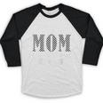 Proud Mom Of a 2024 Graduate Mama Checkered Graduation Baseball Raglan Shirt