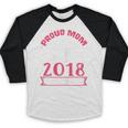 Proud Mom Of A Class 2018 Graduate Graduation T-Shirt Baseball Raglan Shirt
